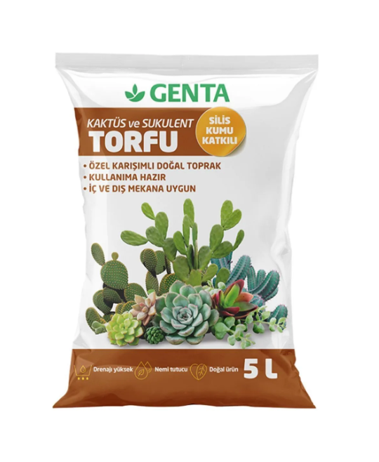 Genta Kaktüs Lithops Ve Sukulent Bitkilerinize Özel Karışım Toprak 2,5 Lt