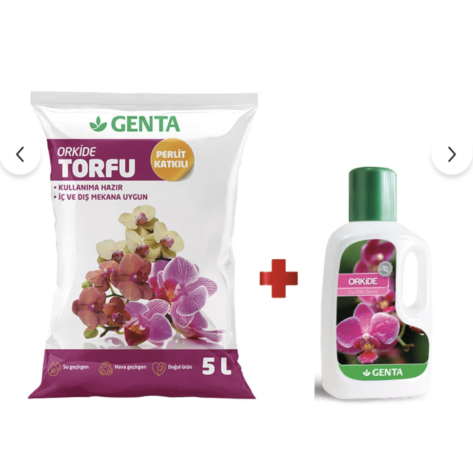 Orkide Bakım Seti - Orkide Toprağı 5 Lt - Orkide Sıvı Besini 500 ml