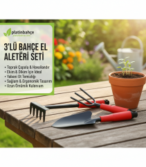 Hobi Bahçe Seti 3'lü Kürek - Tırmık - Çapa Seti