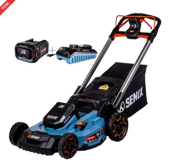 Senix LPSX6-H-EU Akülü Çim Biçme Makinesi 8.0Ah Şanzımanlı