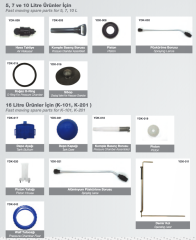 Delta Pompa Pulverizatör 5 lt, 7 lt, 10 lt ve 16 lt Ürünler İçin Yedek Parçaları Hava Tahliye