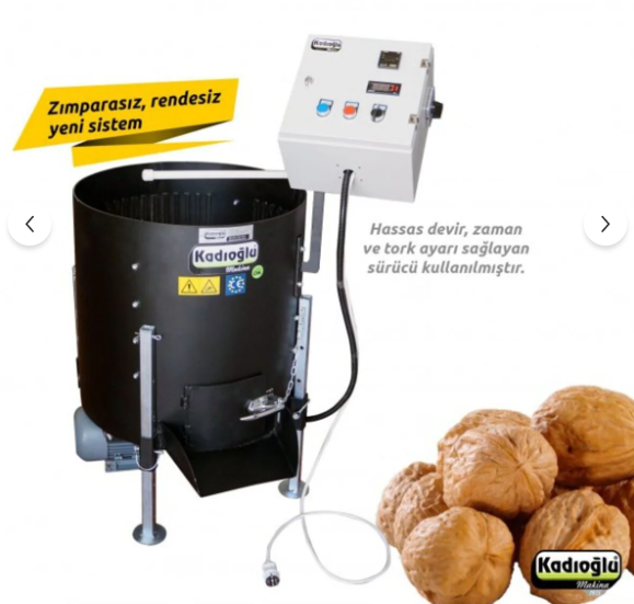 Kadıoğlu CKS90D Devir Ayarlı Ceviz Soyma Makinesi 180 Litre 100-120kg