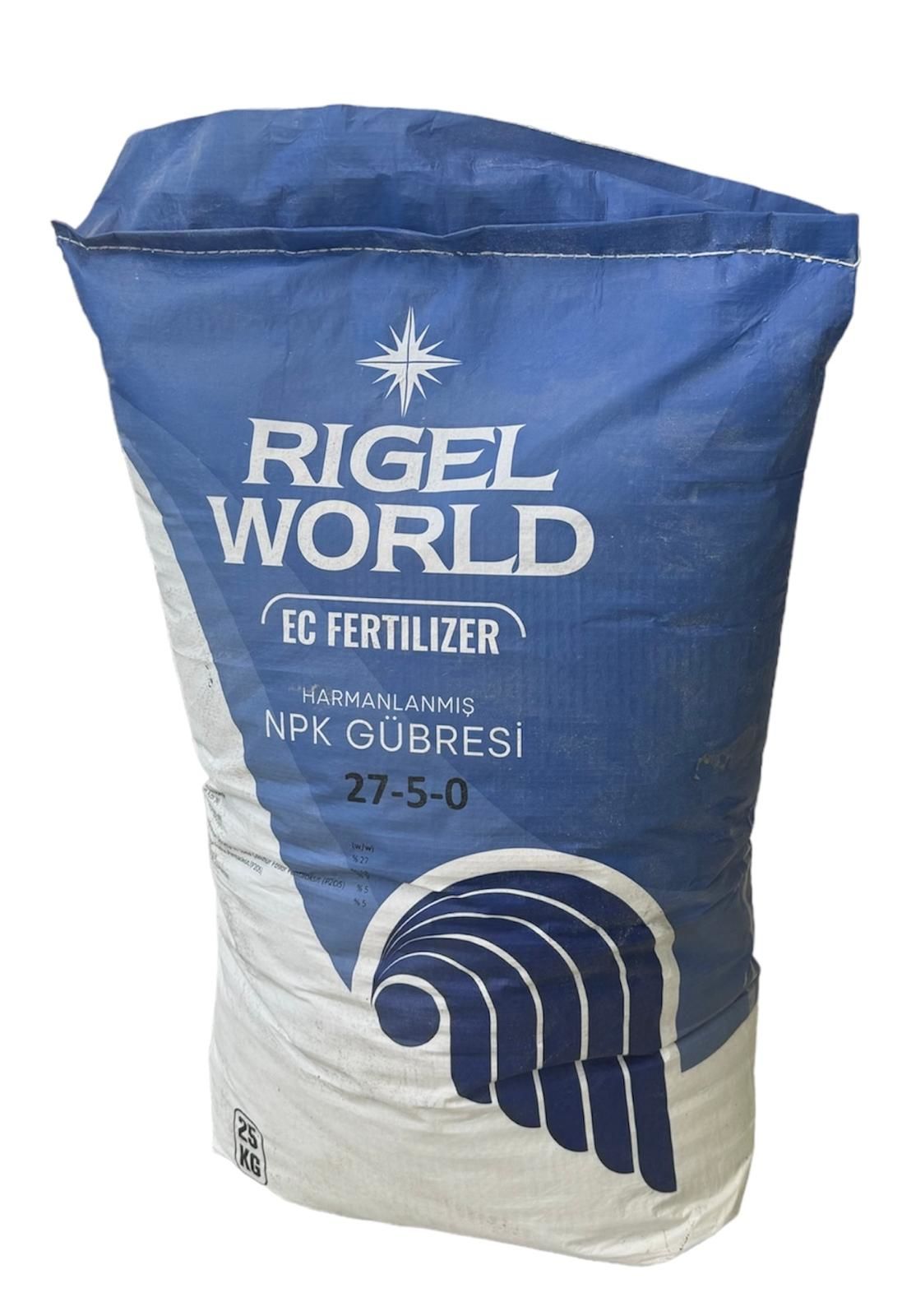 Rigel World 27-5-0 EC Fertilizer NPK Harmanlanmış Gübre 25 KG