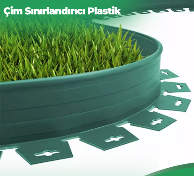 Plastik Çim ve Bahçe Sınırlayıcı Esnek Yapıda 25 Metre Rulo