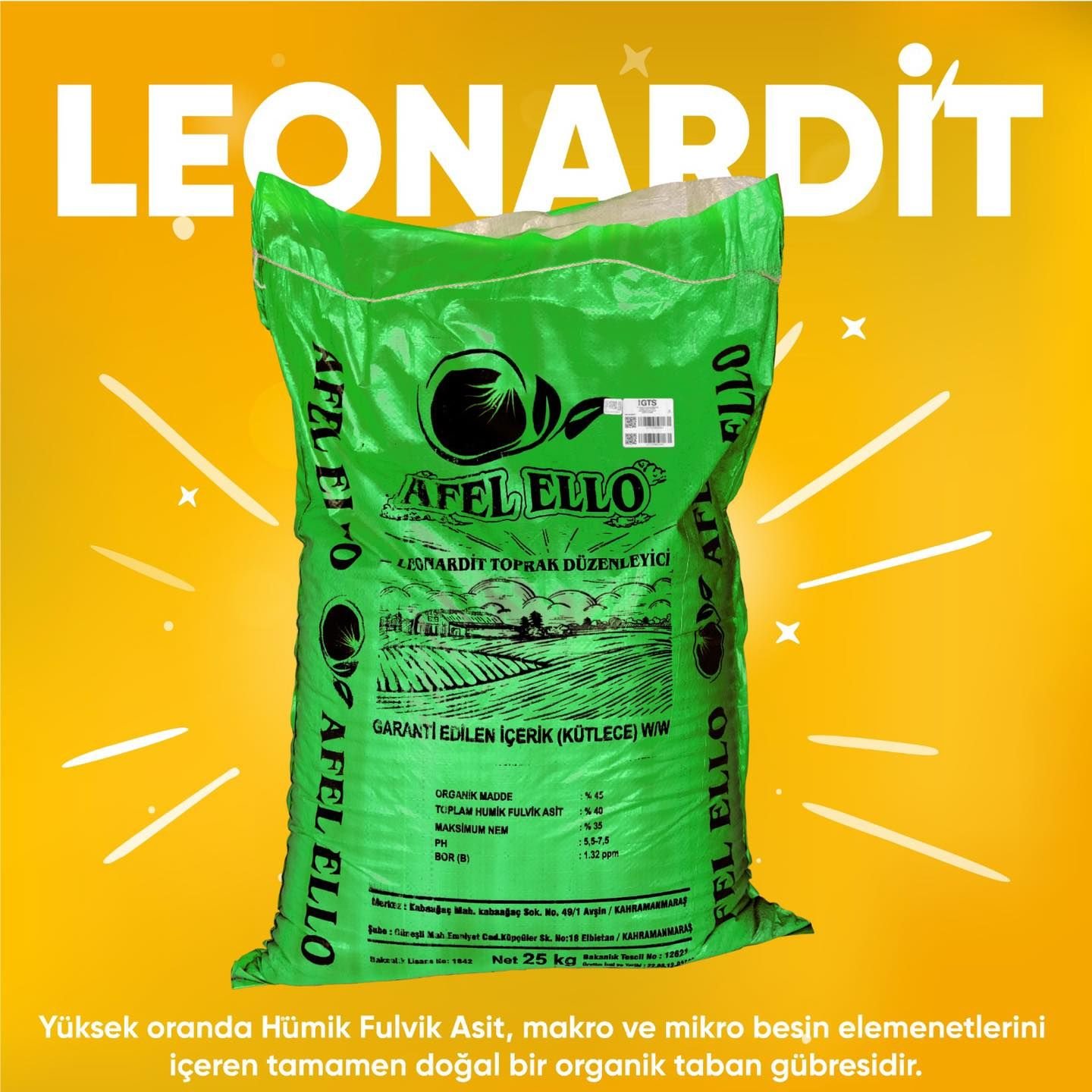 Leonardit Toprak Düzenleyici - 1 kg
