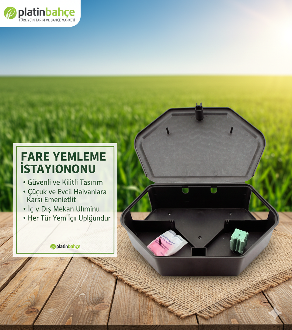 Fare Istasyonu Fare Zehiri Kullanıma Hazır Içerisinde Yemleri 4 Adet