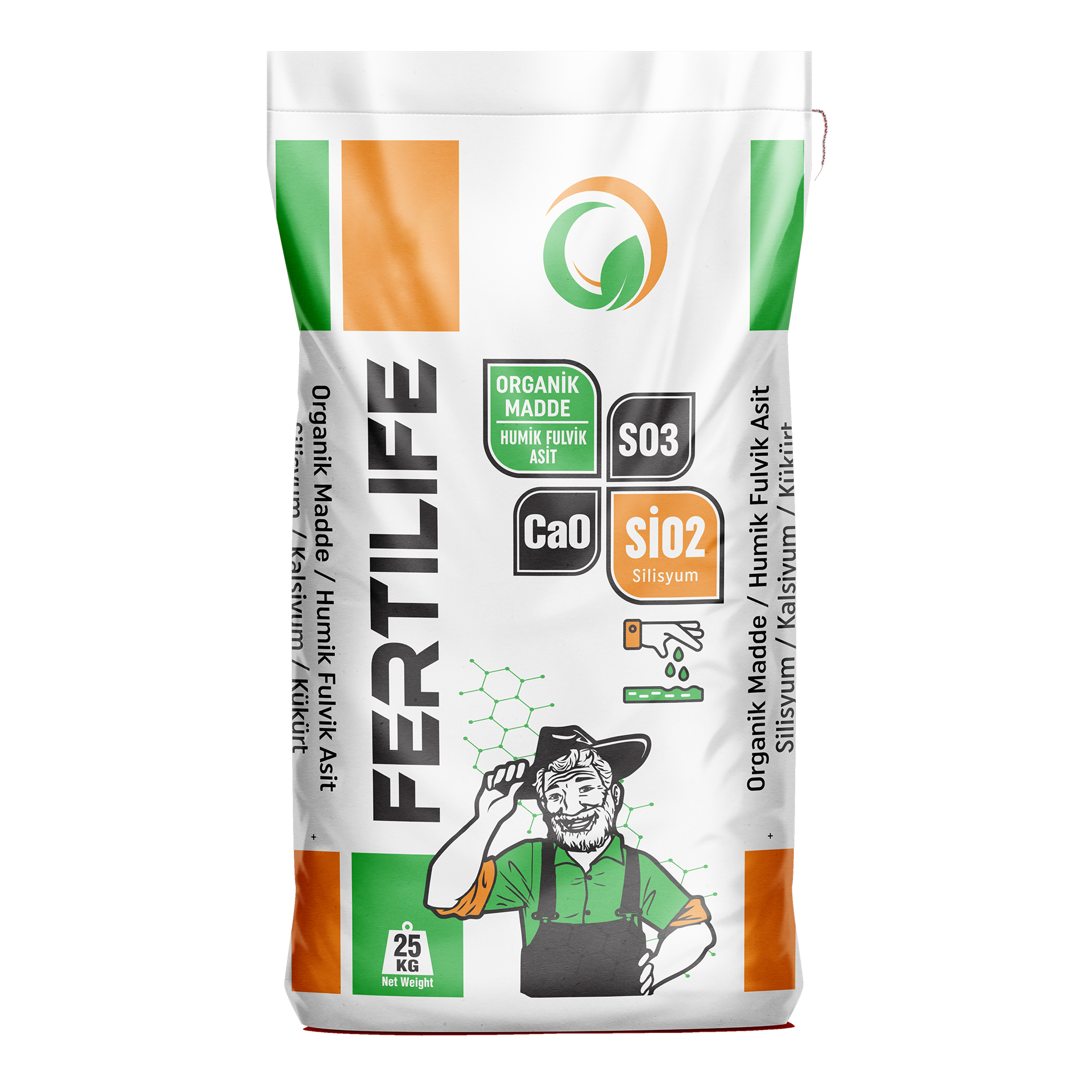 Fertilife 40 40 Leonardit Organik Humic Fulvic Asit Granül Gübre